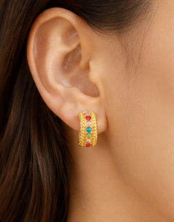NOVAHERA Rainbow Luxe Hoop Earrings