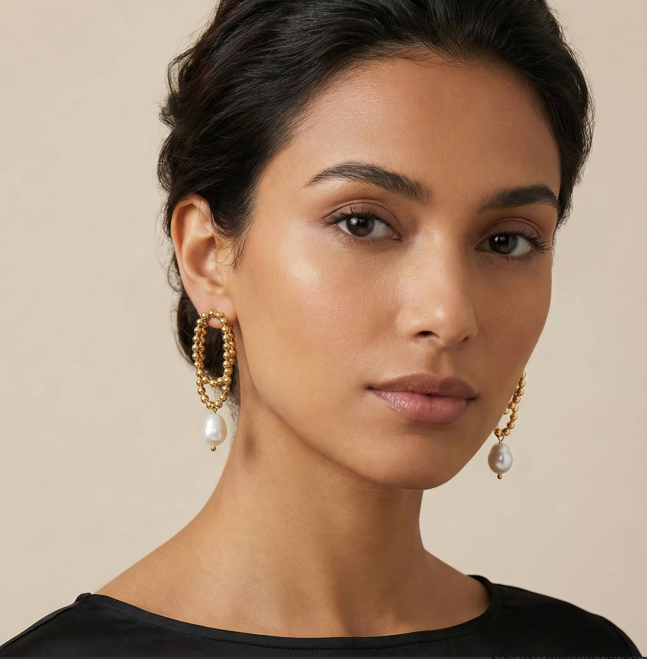 NOVAHERA Pearl Loop Earrings