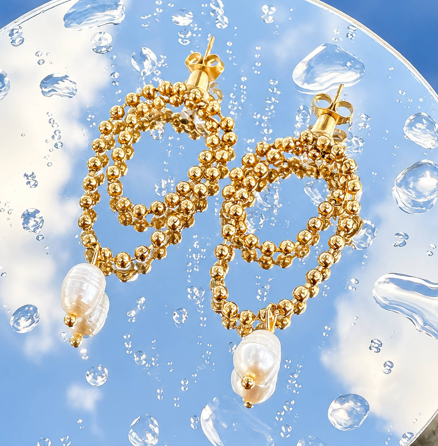 NOVAHERA Pearl Loop Earrings