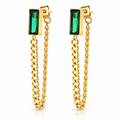 NOVAHERA Emerald Chain Drop Earrings