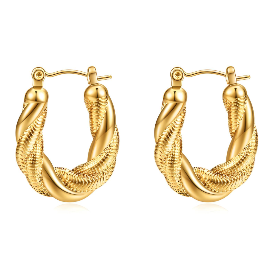 🖤 NOVAHERA | Twist Textured Hoop Earrings ✨  Pre-Order Item