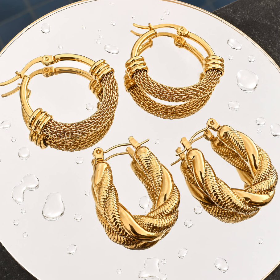 🖤 NOVAHERA | Twist Textured Hoop Earrings ✨  Pre-Order Item