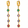 NOVAHERA Rainbow Cascade Hoop Earrings