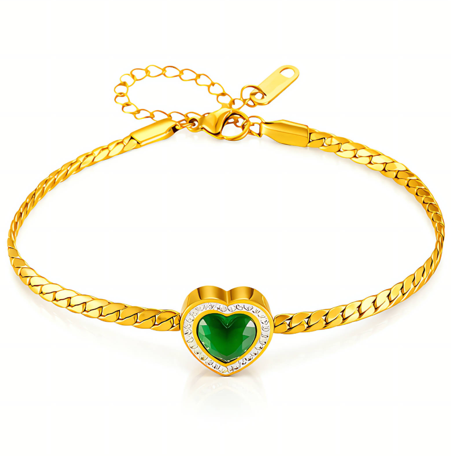NOVAHERA Emerald Heart Bracelet
