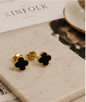🖤Midnight Clover Earrings(✨ PRE-ORDER ITEM)