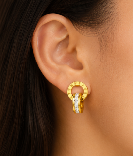 NOVAHERA Roman Crystal Hoop Earrings
