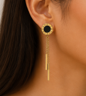 NOVAHERA Noir Roman Tassel Earrings