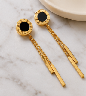 NOVAHERA Noir Roman Tassel Earrings