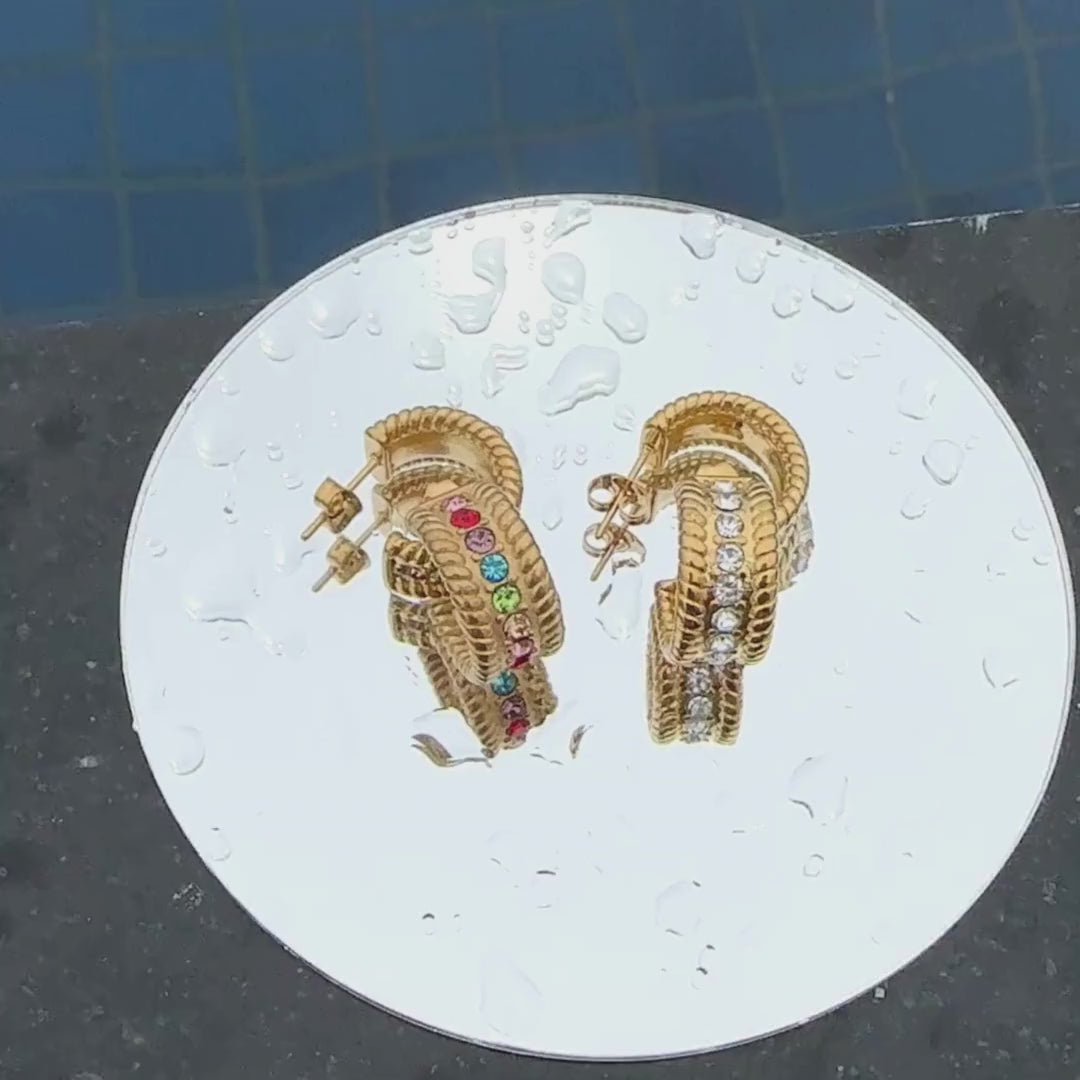 NOVAHERA Rainbow Luxe Hoop Earrings