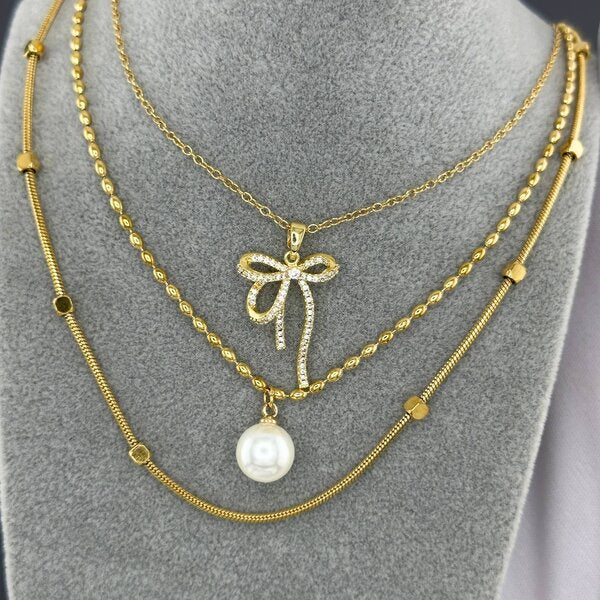🎀 Golden Bow Necklace ( ✨ PRE-ORDER ITEM)