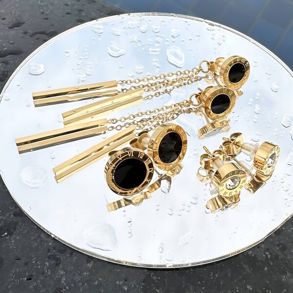 🖤Noir Roman Bracelet & Earrings Set( ✨ PRE-ORDER ITEM)
